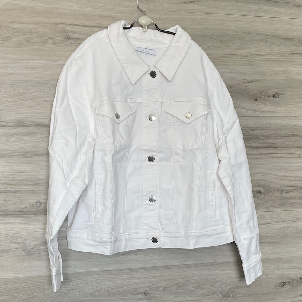 NWT- Women's Lane Bryant Core Denim Jacket, White